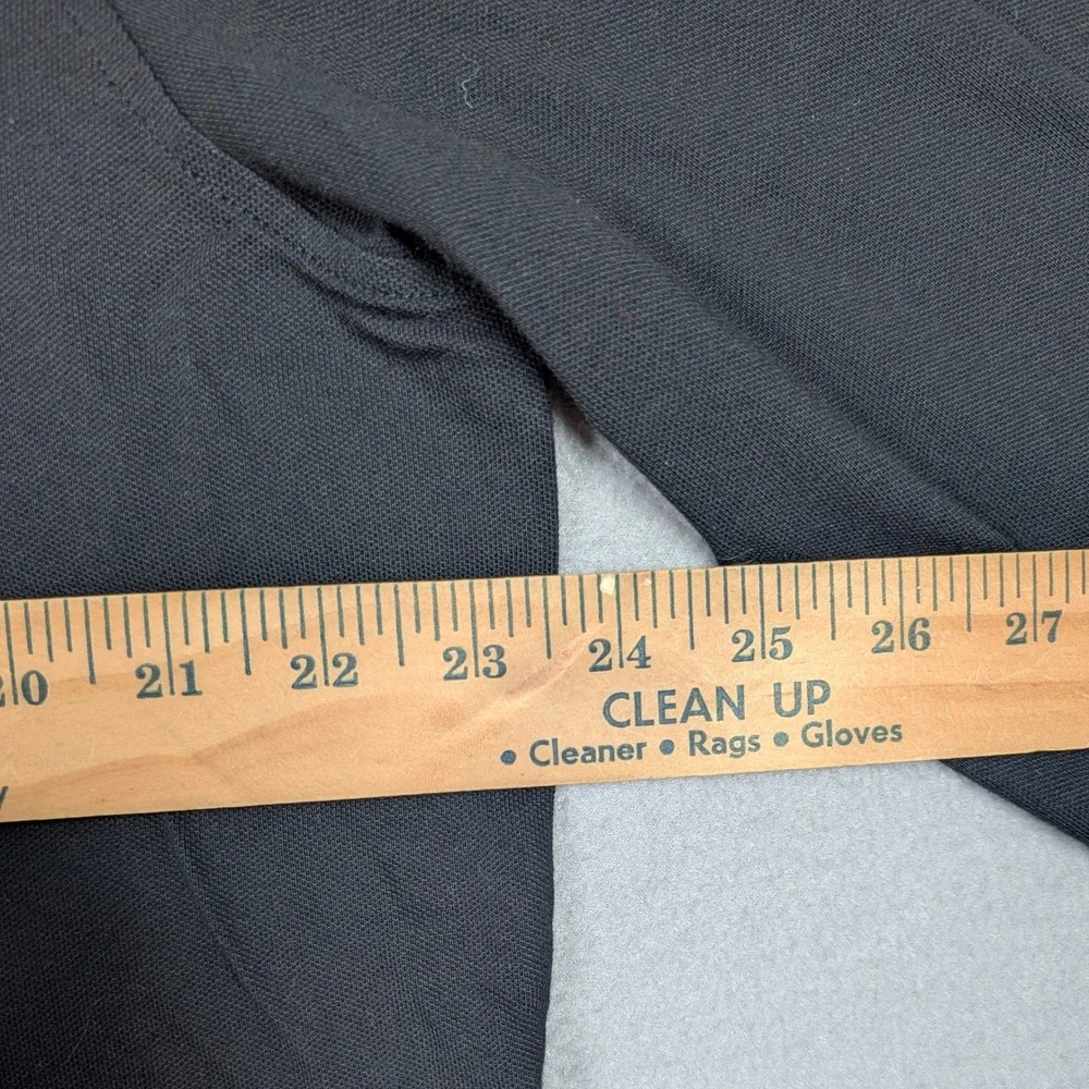 Myles Apparel Polo Shirt Mens XXL Black Long Sleeve Modal Cotton Stretch Solid